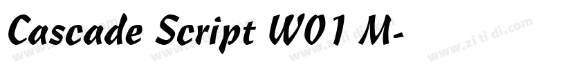 Cascade Script W01 M字体转换